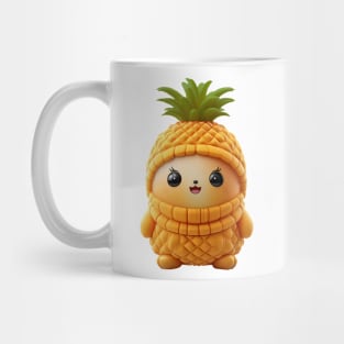 Cute Baby Kawaii Creature wearing a Cute Pineapple Outfit Mug